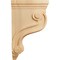 Ekena Millwork 3 7/8"W x 8"D x 13"H Boston Traditional Scroll Corbel, Red Oak COR03X08X13TSRO - alternate 3